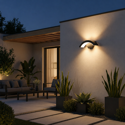Buitenlamp Halve Boog Bewegingssensor LED Wandlamp Buitenverlichting Gevelverlichting Tuinlamp