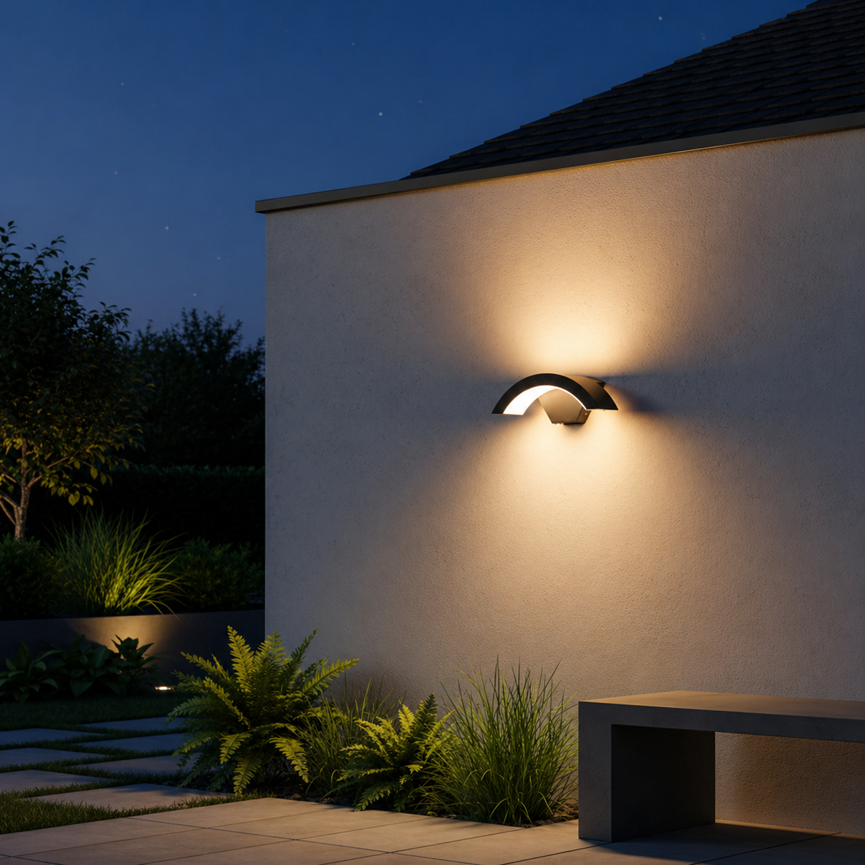 Buitenlamp Halve Boog Bewegingssensor LED Wandlamp Buitenverlichting Gevelverlichting Tuinlamp
