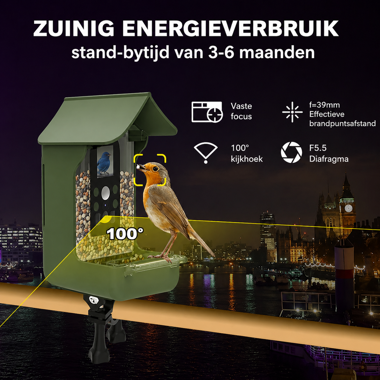 Slimme Vogelvoeder met HD Camera
