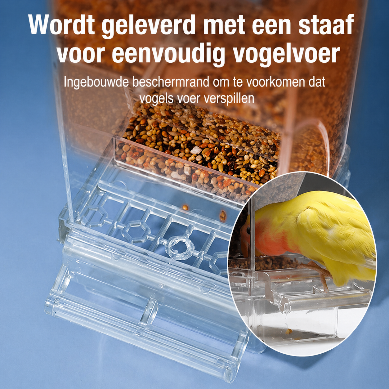 Automatische Vogelvoederbak – Druppel- en Spatwaterdicht voor Buiten