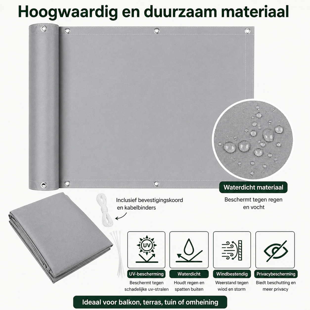 UV- en Waterdicht Tuinscherm – Privacy Afscheiding voor de Tuin