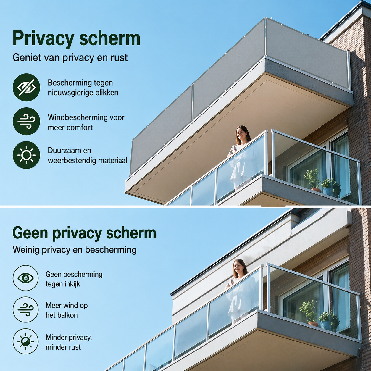 UV- en Waterdicht Tuinscherm – Privacy Afscheiding voor de Tuin