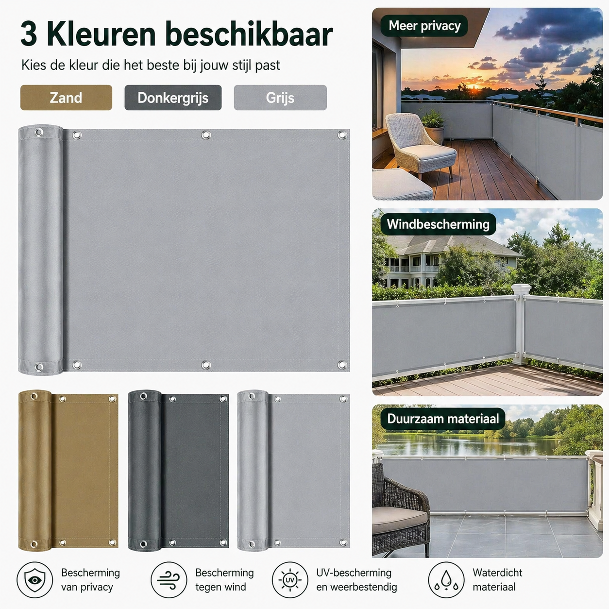UV- en Waterdicht Tuinscherm – Privacy Afscheiding voor de Tuin