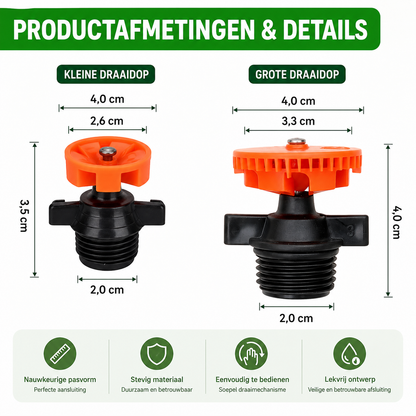 360° Roterende Sproeikop – Efficiënte Tuinbewatering