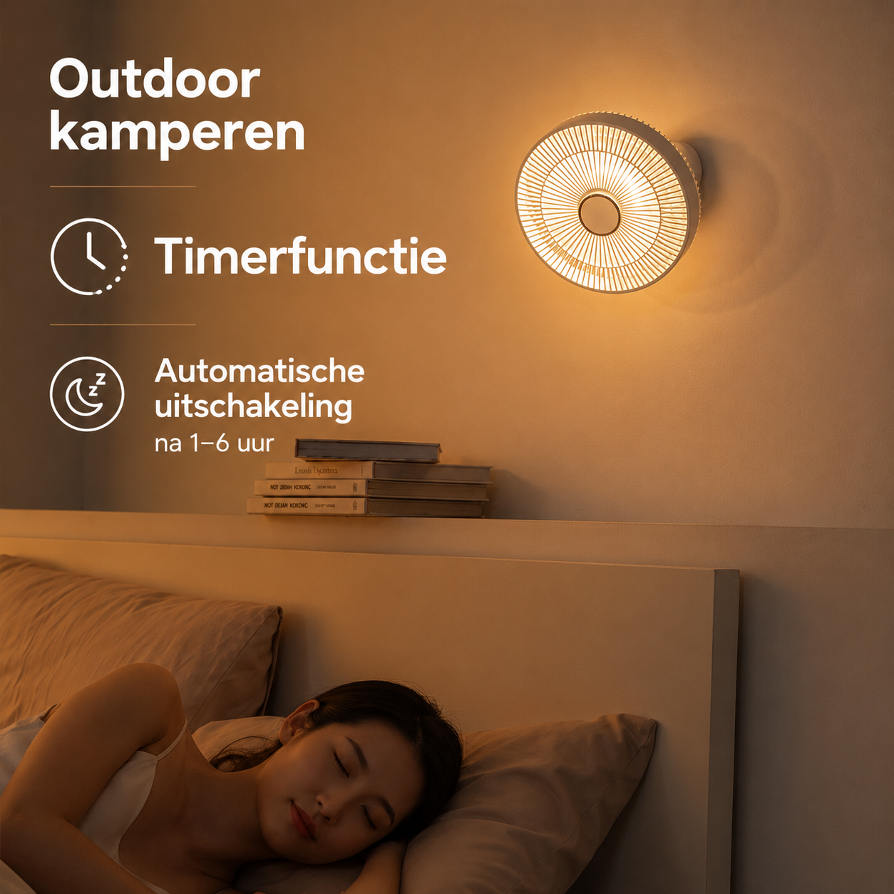 Oplaadbare Campingventilator.
