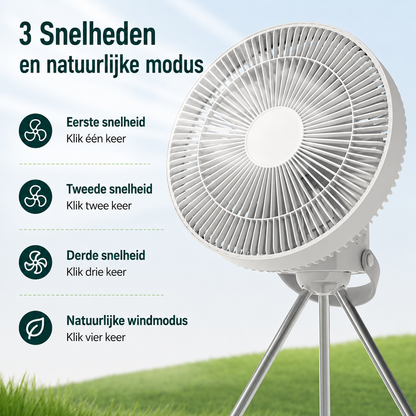 Oplaadbare Campingventilator.