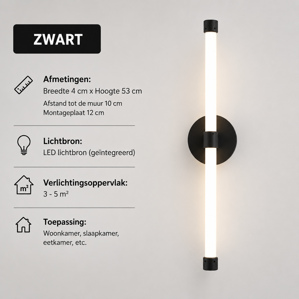 MinimalistMetal - Industriële Wandlantaarn