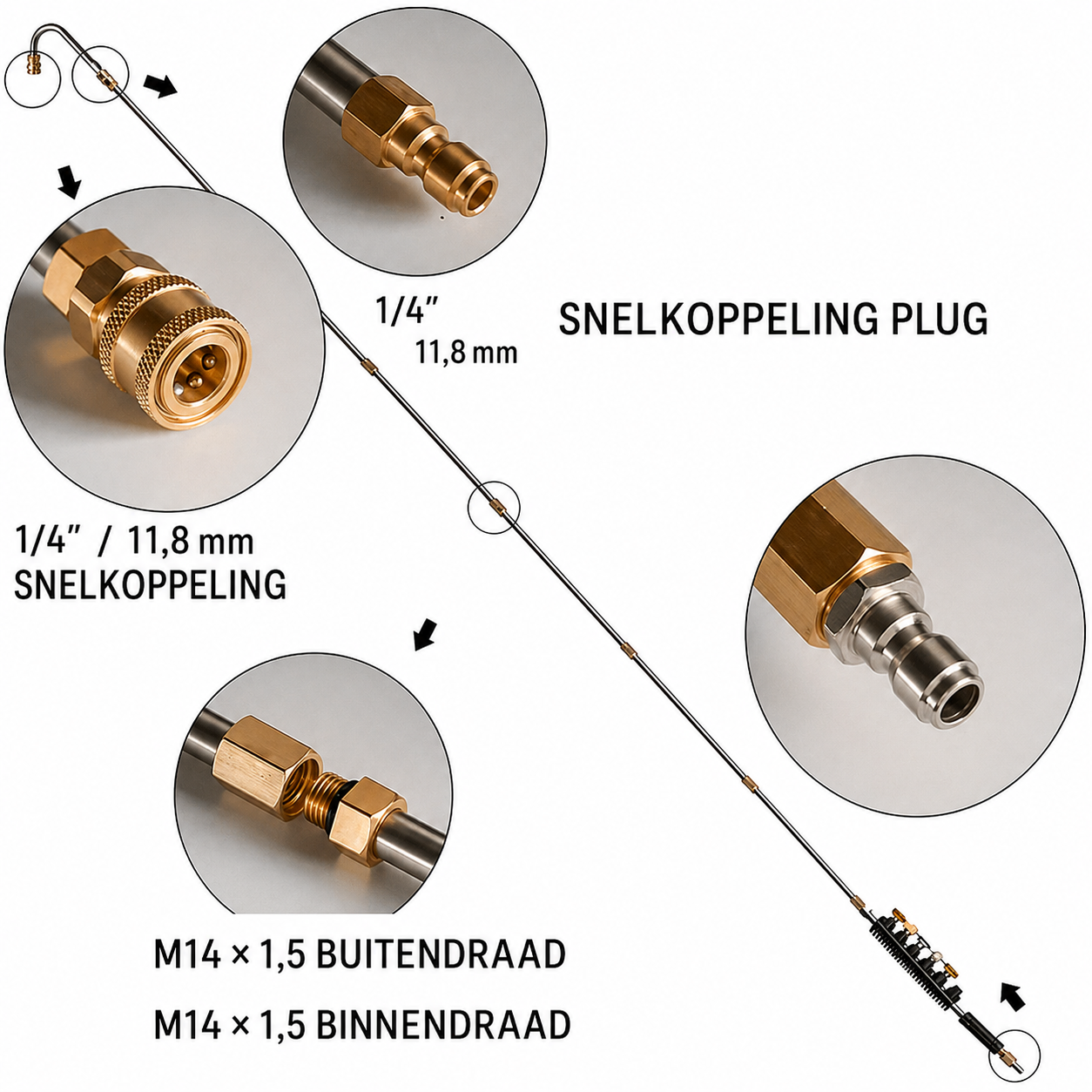 Telescopische Reinigingssteel