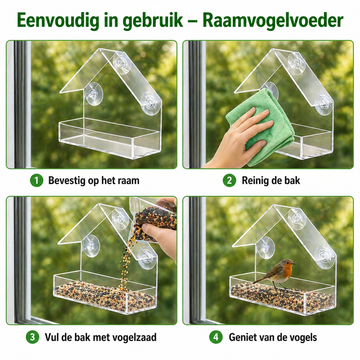 Raam Vogelvoederbak