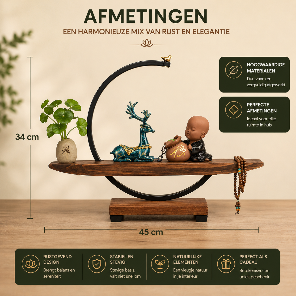 Boeddha Hert Backflow Wierookhouder