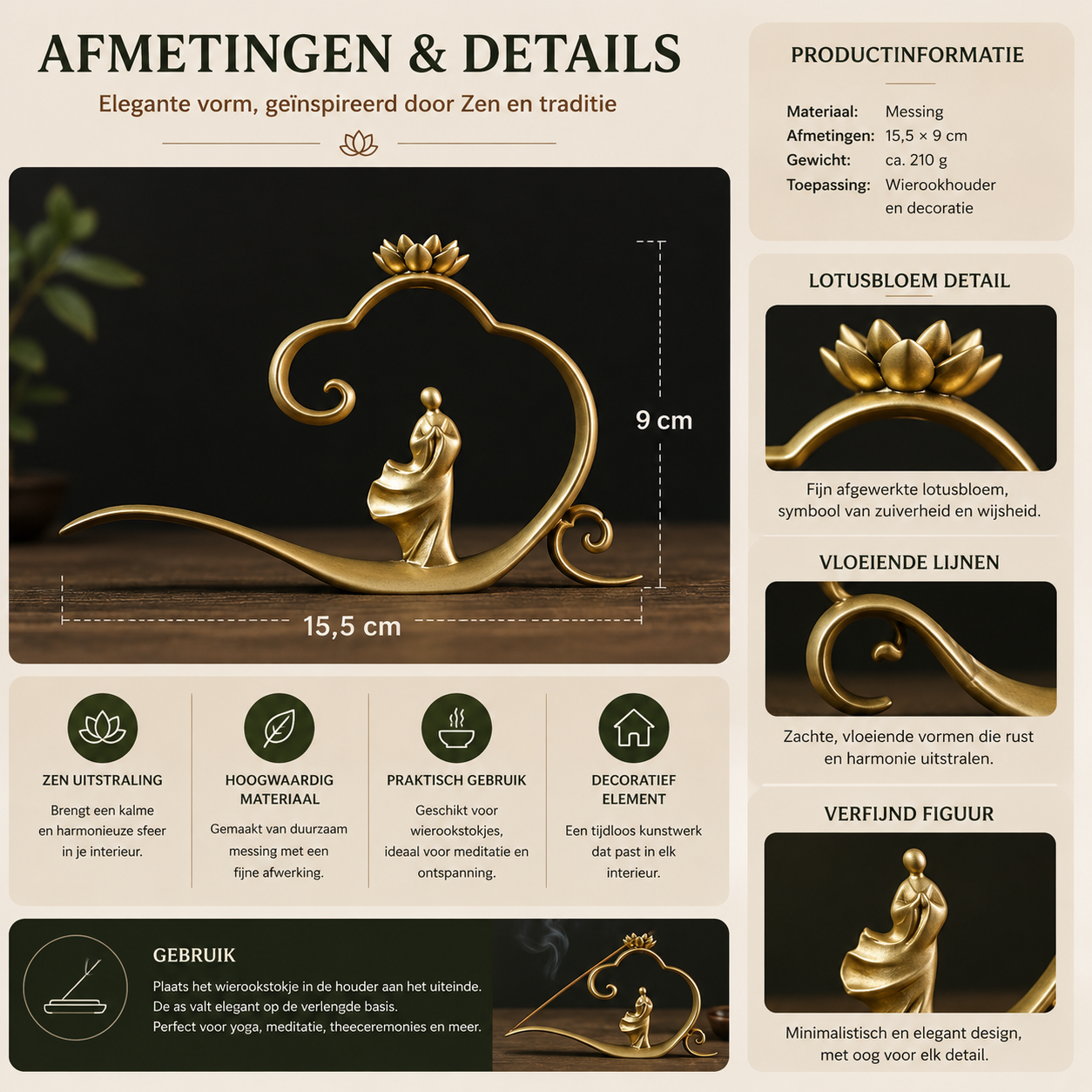 Luxe Messing Wierookbrander