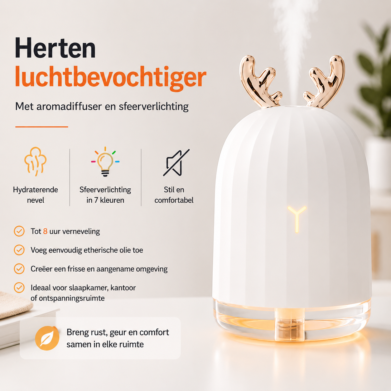 Mini luchtbevochtiger hert