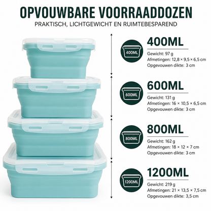 Opvouwbare lunchbox set