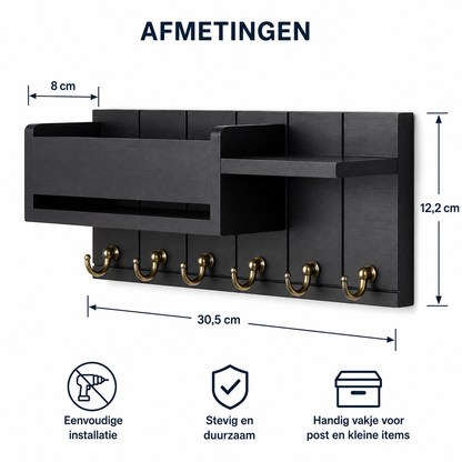 Houten wand organizer
