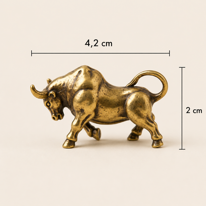 Messing Stier Beeld