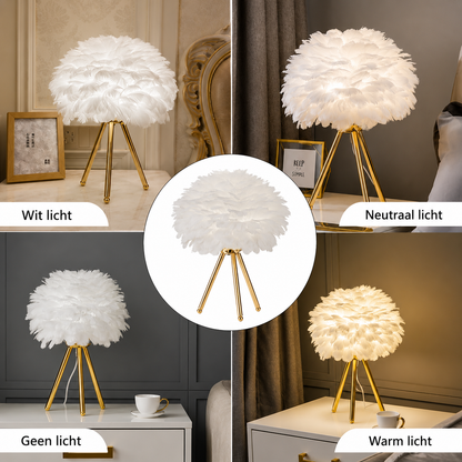 Veer Tafellamp LED Design Lamp Struisvogel Veren