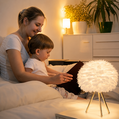 Veer Tafellamp LED Design Lamp Struisvogel Veren