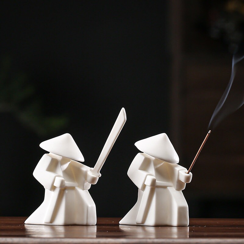 Keramische Samurai Wierookhouder