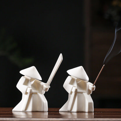 Keramische Samurai Wierookhouder