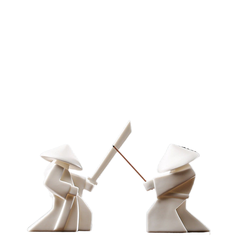 Keramische Samurai Wierookhouder
