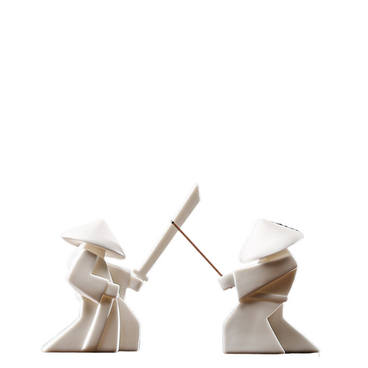 Keramische Samurai Wierookhouder