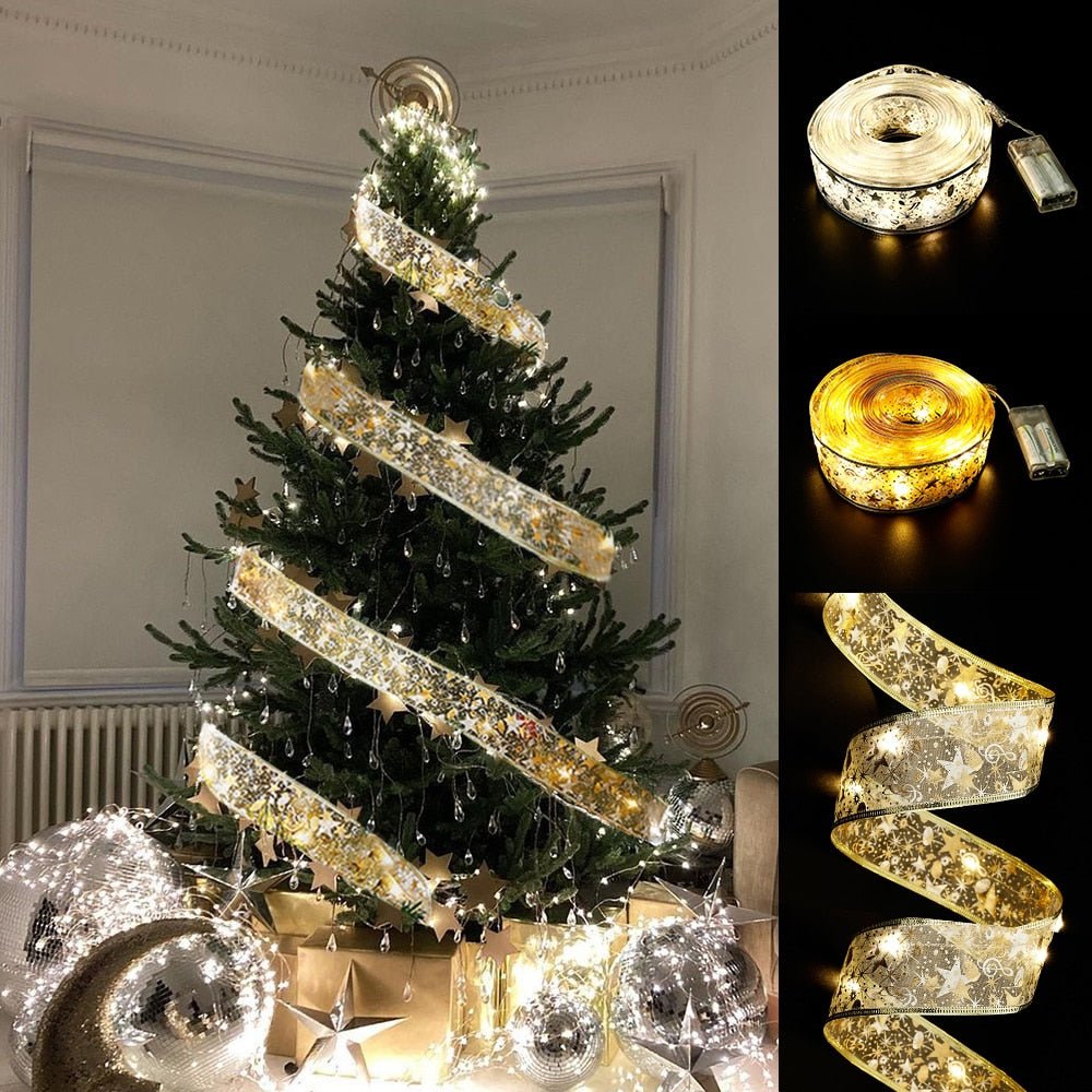 LED kerstverlichting – dubbele lichtslinger, kerstboom lampjes, sfeervolle verlichting
