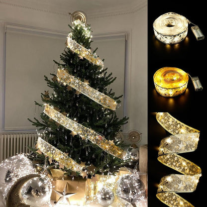 LED kerstverlichting – dubbele lichtslinger, kerstboom lampjes, sfeervolle verlichting