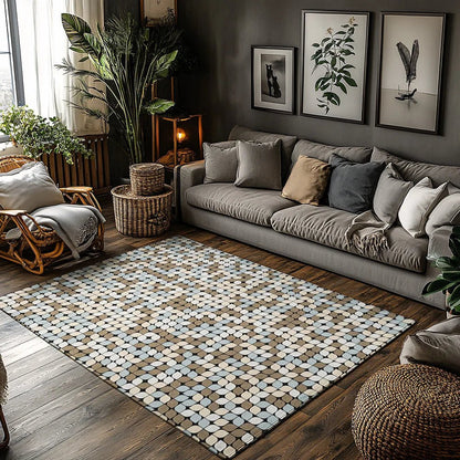Flanellen vloerkleed – geometrische print