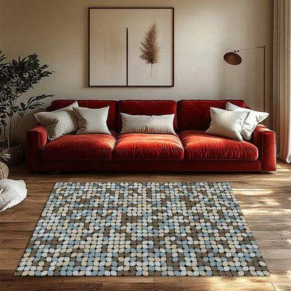 Flanellen vloerkleed – geometrische print