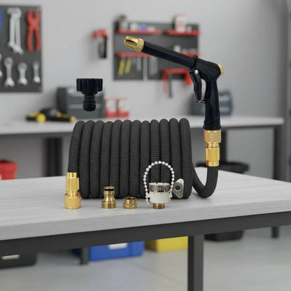 Flexibele Hogedruk Tuinslang met Spuitpistool