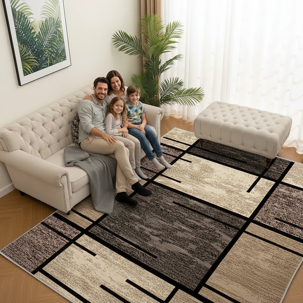 Geometrisch vloerkleed – modern kantoor kleed