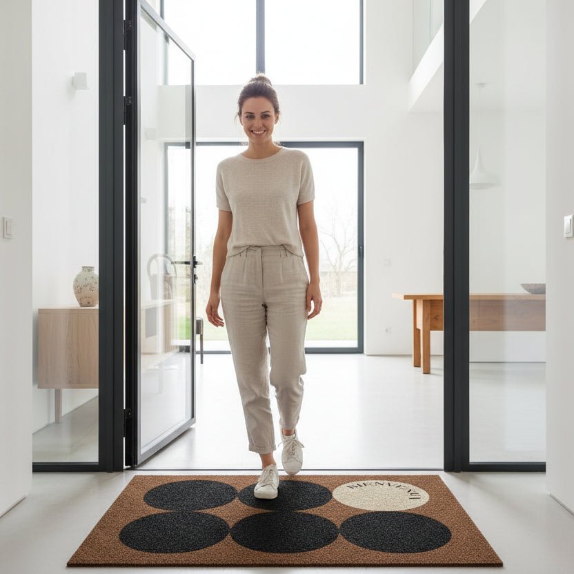 Geometrisch vloerkleed – flanellen tapijt