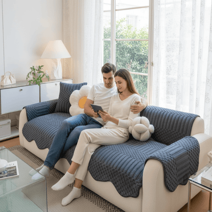 Fleece bankhoes dik – warme sofa cover