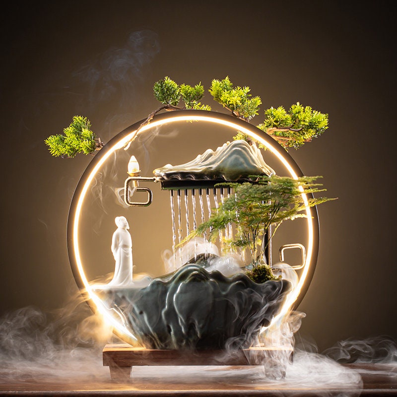 Backflow Wierookhouder met LED Lamp