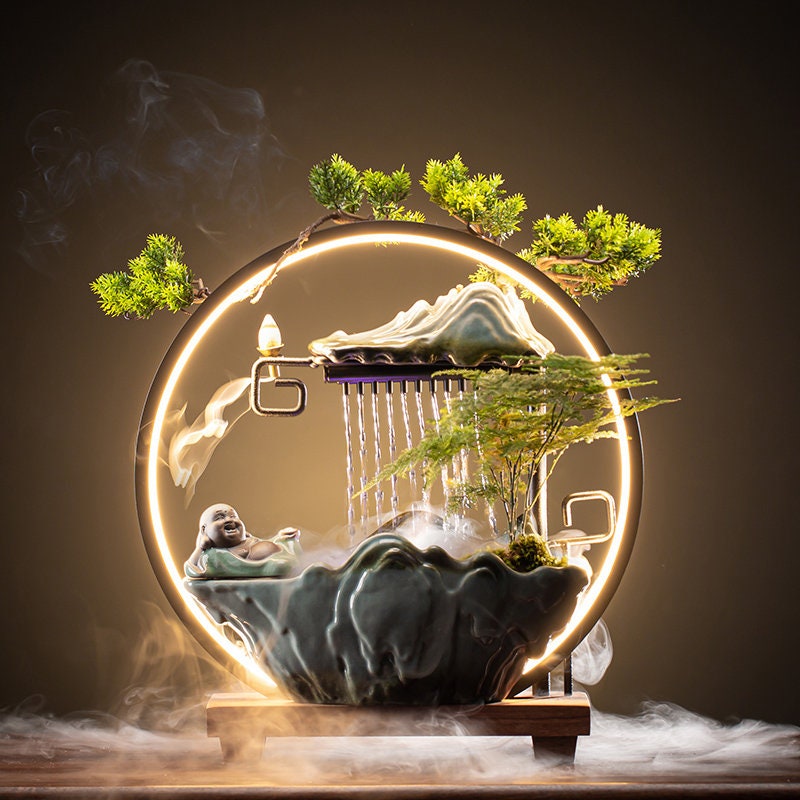 Backflow Wierookhouder met LED Lamp