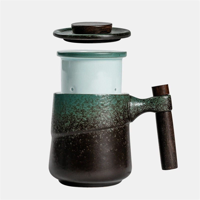 Theemok Japans Keramiek Infuser Deksel Theekop Design