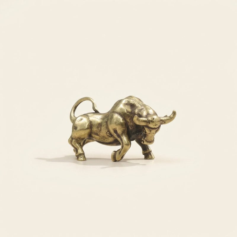 Messing Stier Beeld