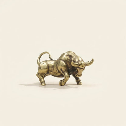 Messing Stier Beeld