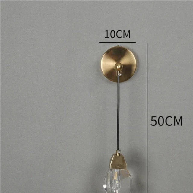 GrandeurGlimmer - Moderne Kristallen Wandlamp