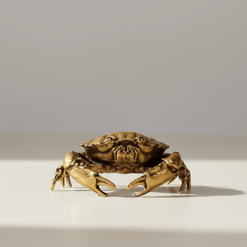 Messing Krab Beeldje