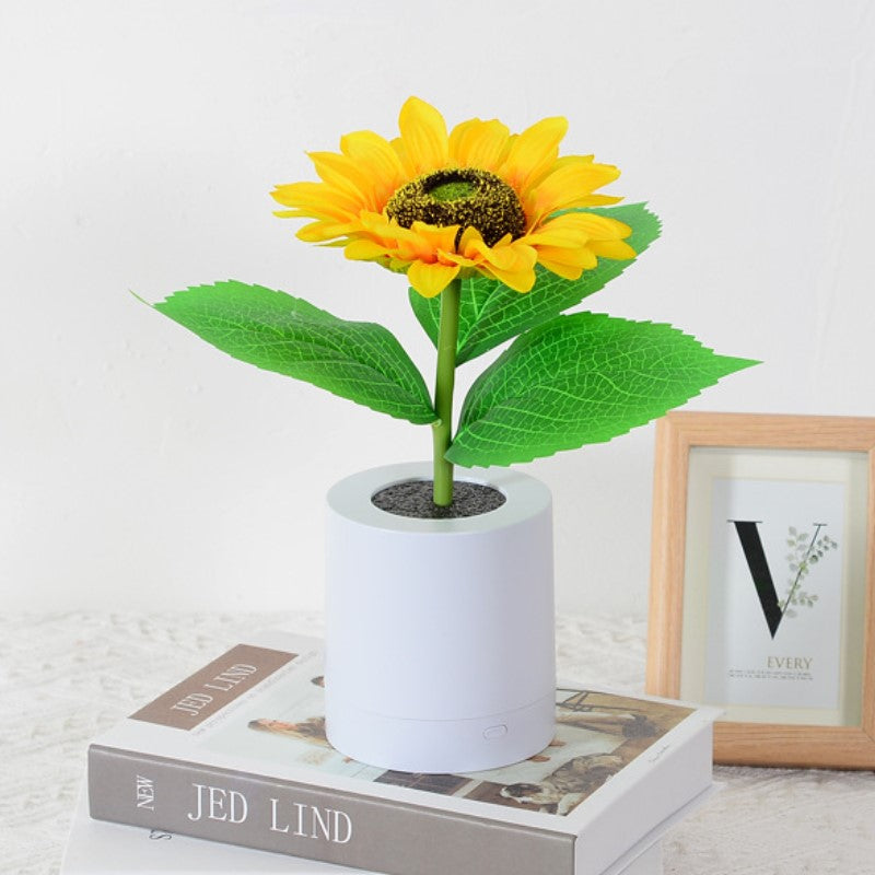 Zonnebloem LED Tafellamp Bloemen Nachtlamp Sfeerverlichting Romantisch Cadeau Bureau Lamp