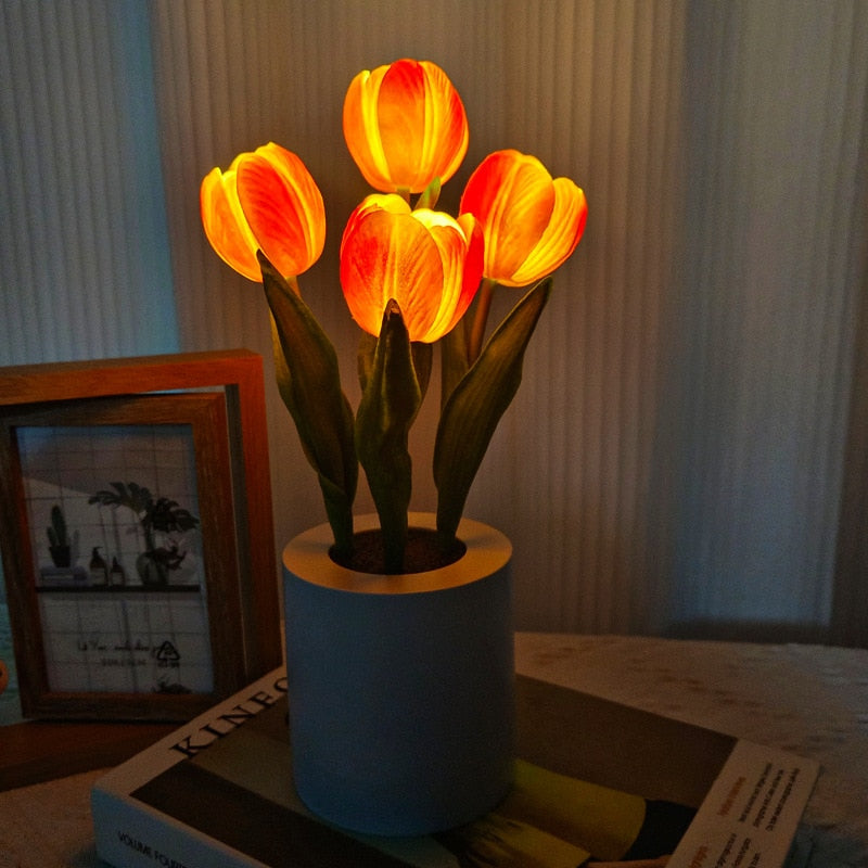 Zonnebloem LED Tafellamp Bloemen Nachtlamp Sfeerverlichting Romantisch Cadeau Bureau Lamp