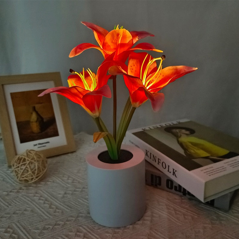 Zonnebloem LED Tafellamp Bloemen Nachtlamp Sfeerverlichting Romantisch Cadeau Bureau Lamp
