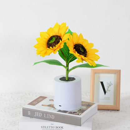 Zonnebloem LED Tafellamp Bloemen Nachtlamp Sfeerverlichting Romantisch Cadeau Bureau Lamp