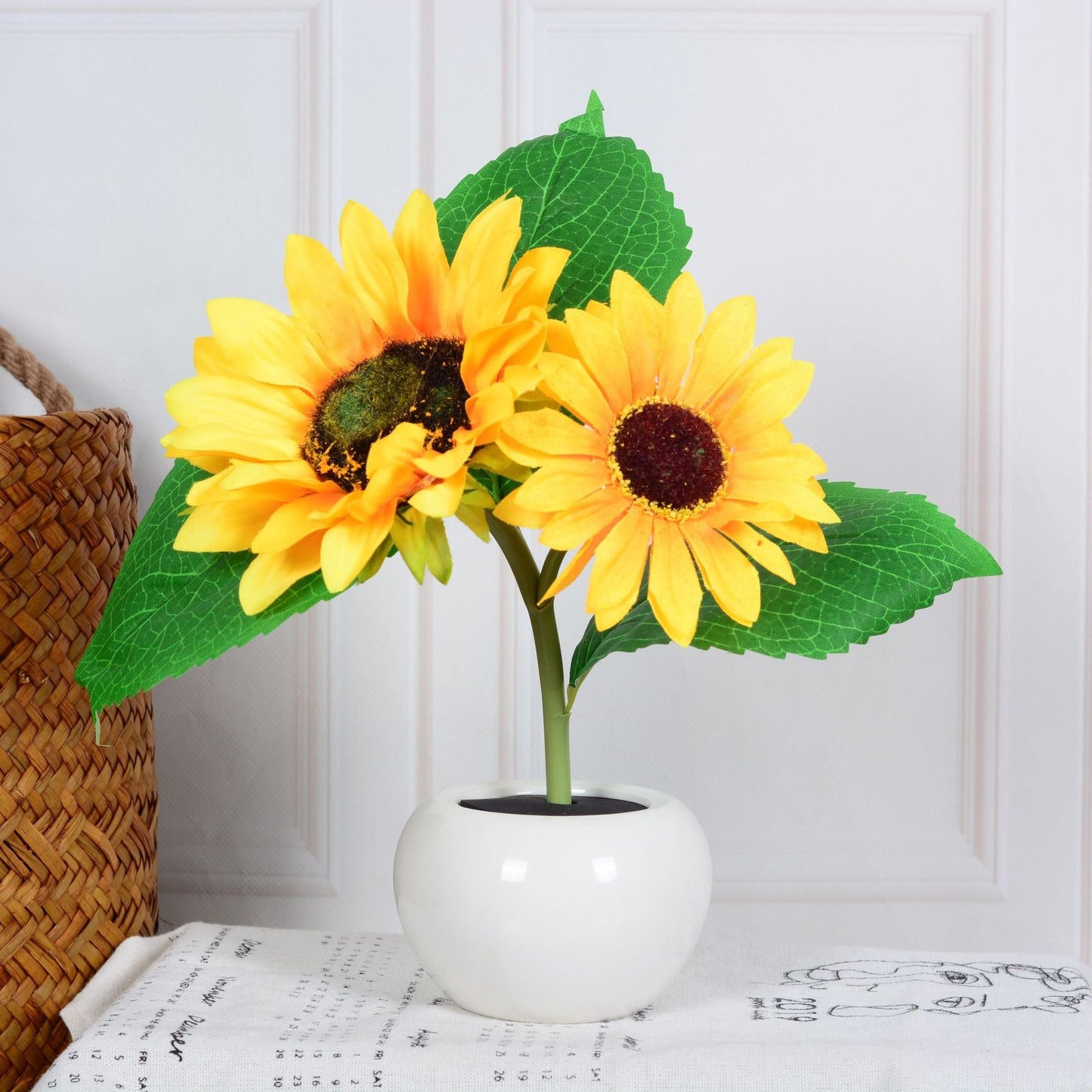 Zonnebloem LED Tafellamp Bloemen Nachtlamp Sfeerverlichting Romantisch Cadeau Bureau Lamp