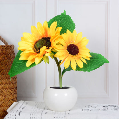Zonnebloem LED Tafellamp Bloemen Nachtlamp Sfeerverlichting Romantisch Cadeau Bureau Lamp