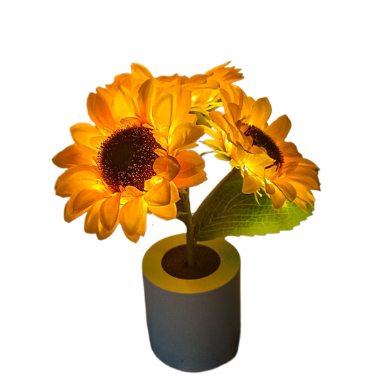 Zonnebloem LED Tafellamp Bloemen Nachtlamp Sfeerverlichting Romantisch Cadeau Bureau Lamp