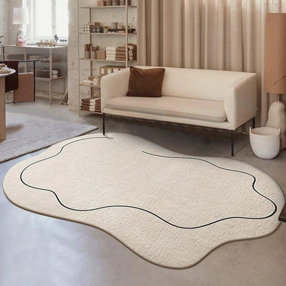 Pluizig vloerkleed – wolken patroon