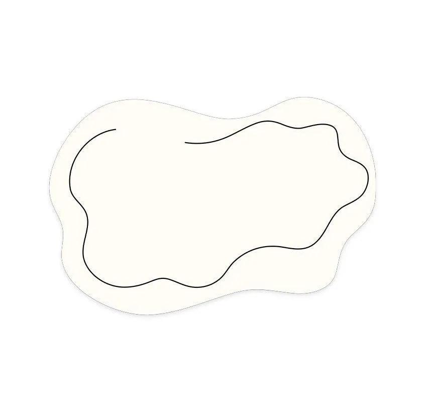 Pluizig vloerkleed – wolken patroon