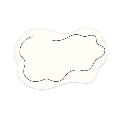 Pluizig vloerkleed – wolken patroon